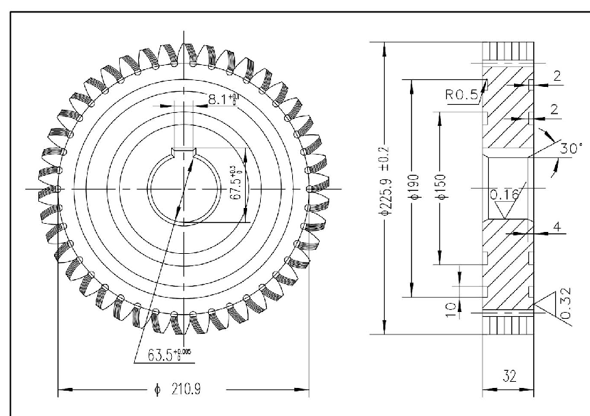 משפר שיניים - שרטוט